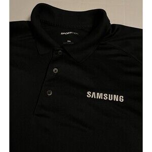 Samsung Electronics Logo Spell Out Collared Golf Polo Shirt 2XL Galaxy TV 002